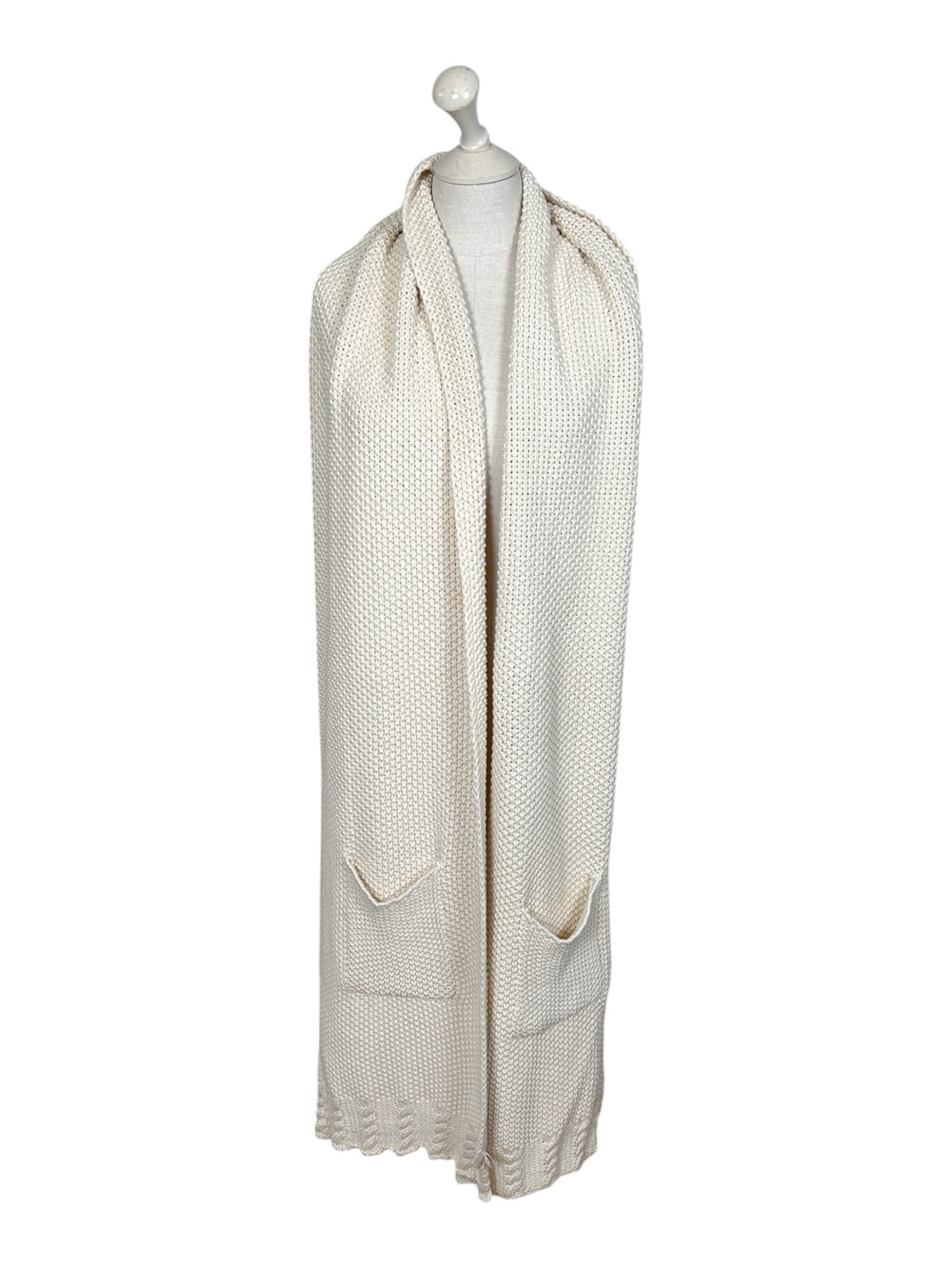 Zestt Organics Knit Long Cotton Scarf with Pockets